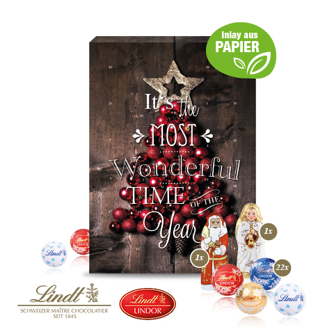 [55343] Wand-Adventskalender Lindt Weihnachtsmann „Gourmet Edition"