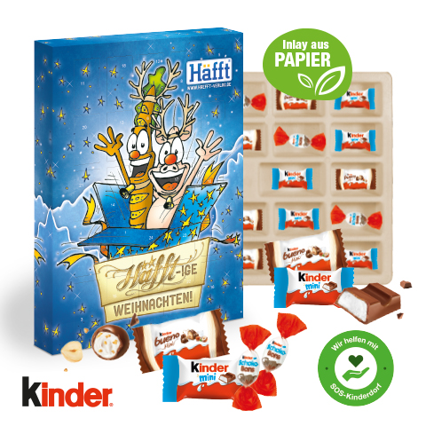[55402] Adventskalender kinder® „Happy Moments“,Papierfaser