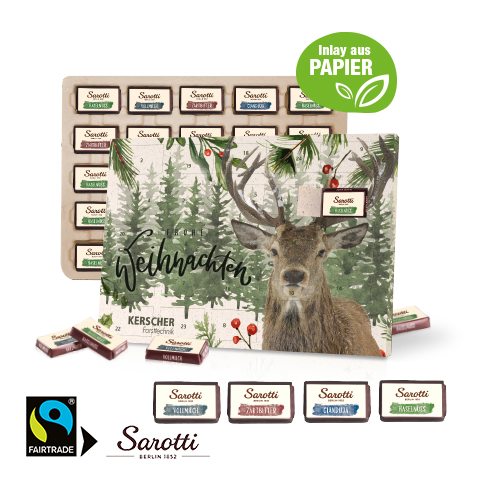 [55395] Tisch-Adventskalender mit Fairtrade-Kakao Organic