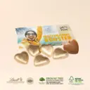 Präsentbox mit Lindt Schokoherzen, Graspapier