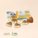 Präsentbox mit Lindt Schokoherzen, Graspapier