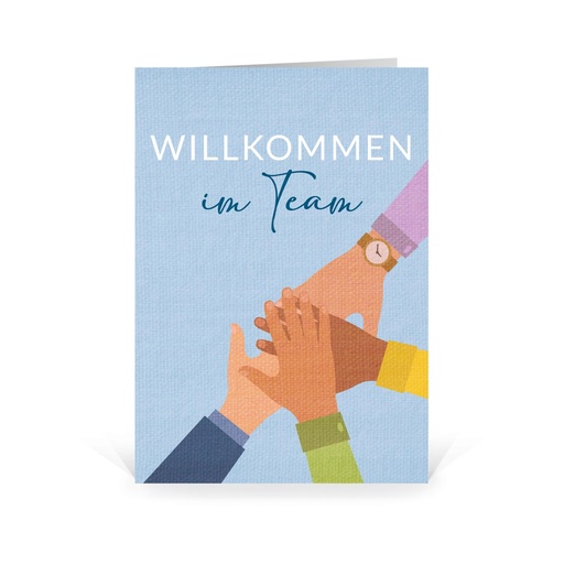 [WP5261] Karte: Willkommen im Team (Wir gestalten gratis für Dich)