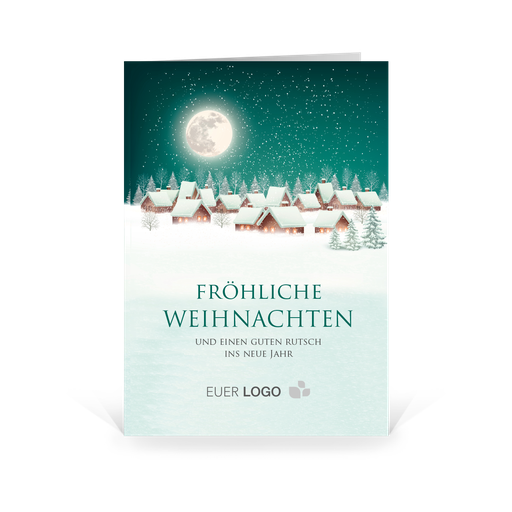 [WP2631] Karte: Winterdorf (Wir gestalten gratis für Dich)