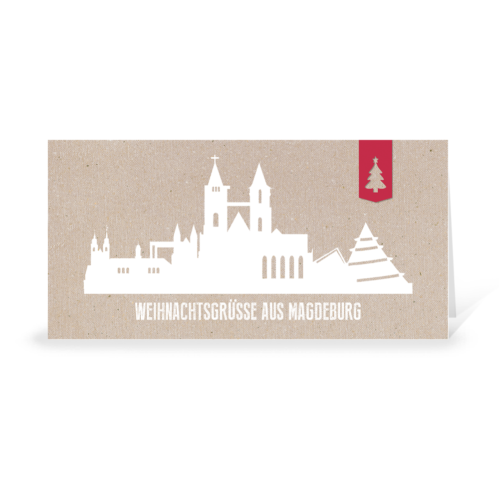 Karte: Skyline modern - Magdeburg