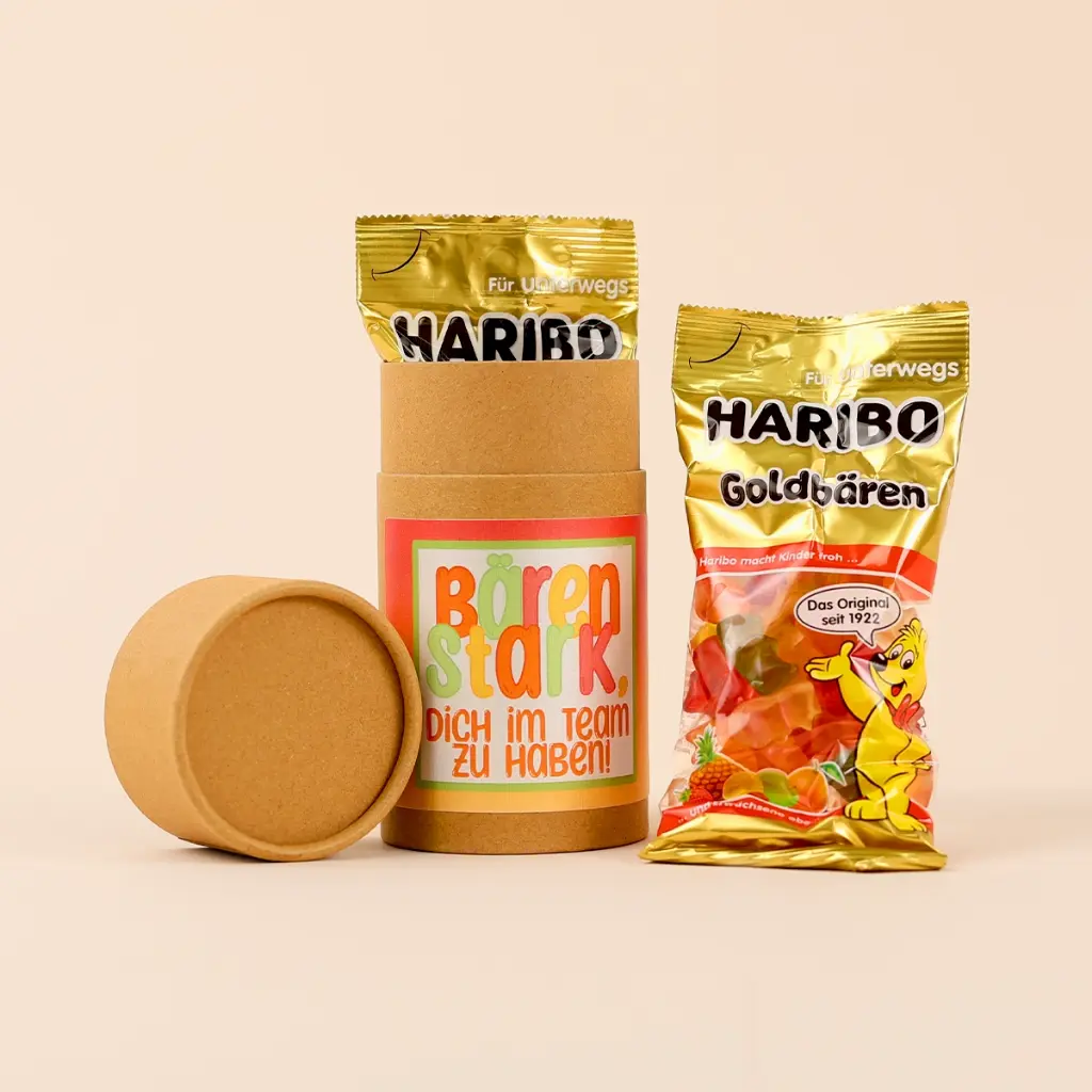Präsenthülse "Bärenstark" - Haribo Goldbären