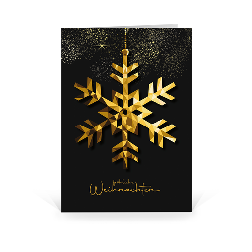 [WP5267] Karte: Prisma - Schneeflocke (Wir gestalten gratis für Dich)