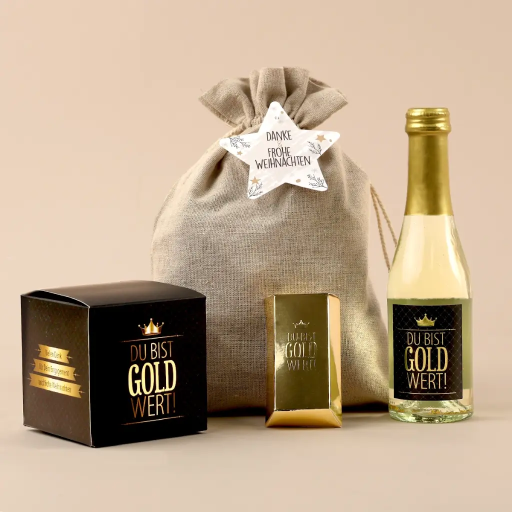 Weihnachts-Set "Du bist Gold wert"
