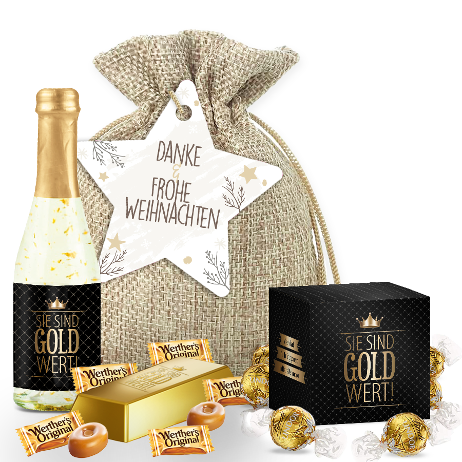 Weihnachts-Set "Sie sind Gold wert"
