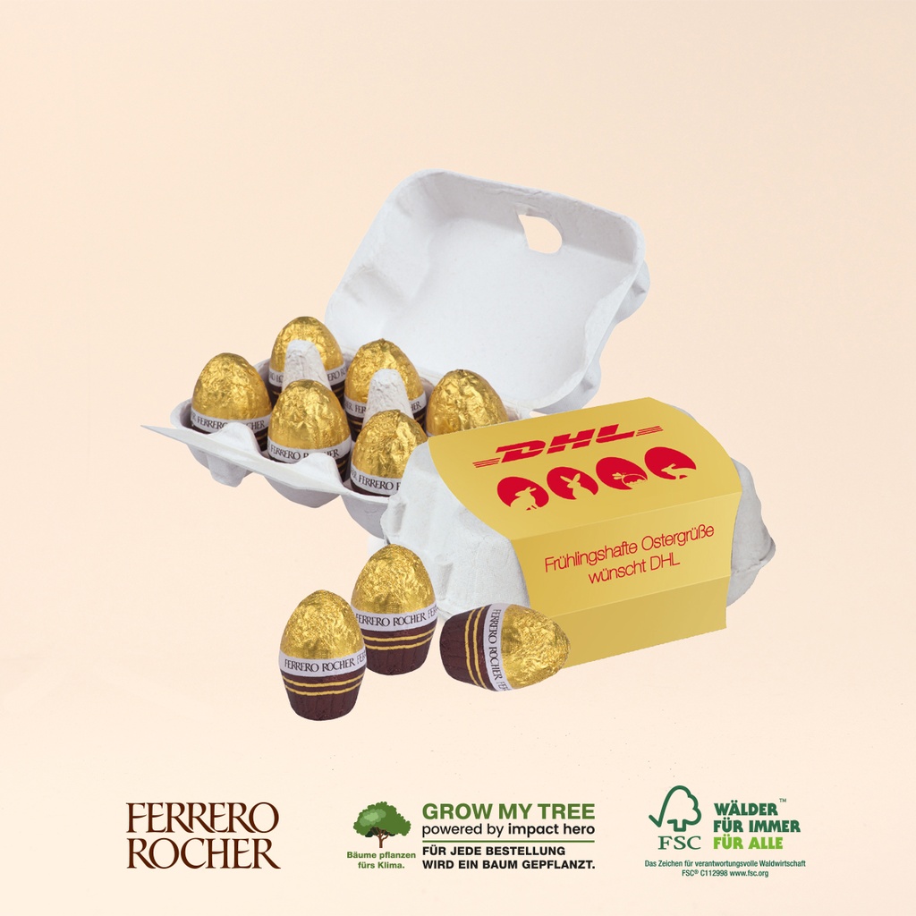 Schoko-Eier 6er-Set mit Ferrero Rocher Ostereier