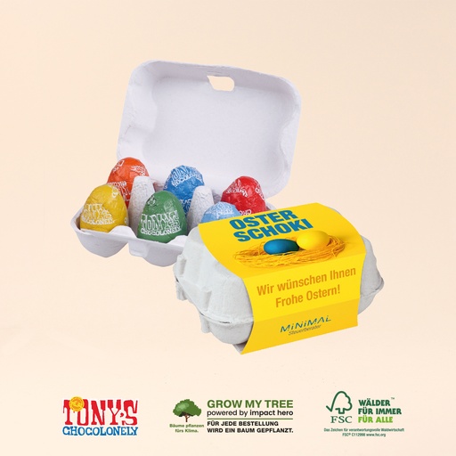 [94657] Schoko-Eier 6er-Set mit Tony´s Ostereier
