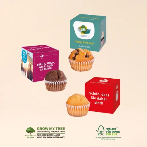 [91480] Muffin Mini im Werbewürfel