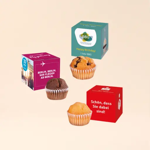 [91480] Muffin Mini im Werbewürfel