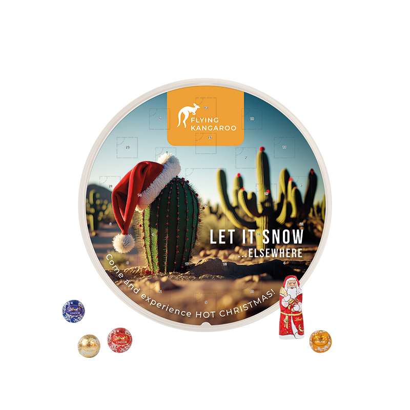 Adventskalender Lindt Centro mit Weihnachtsmann
