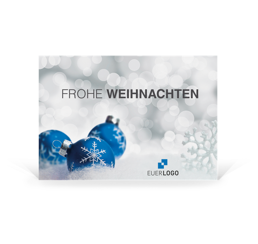 [P2189] Karte: Postkarte Weihnachtskugel 02 (Wir gestalten gratis für Dich)