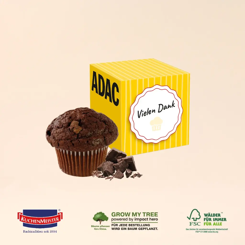 Muffin Maxi im Werbewürfel