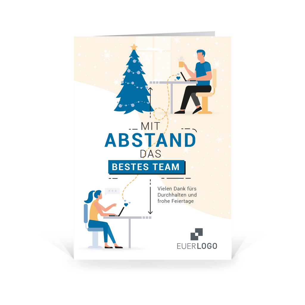 Karte: Mit Abstand – Bestes Team „Home Office“