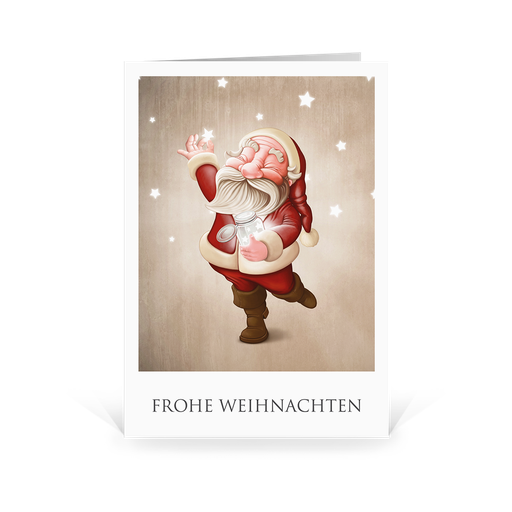 [WP2527] Karte: Santa Active - Leuchten (Wir gestalten gratis für Dich)