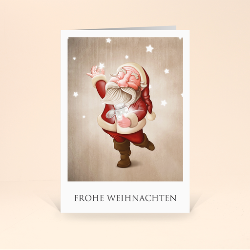 [WP2527] Karte: Santa Active - Leuchten (Wir gestalten gratis für Dich)