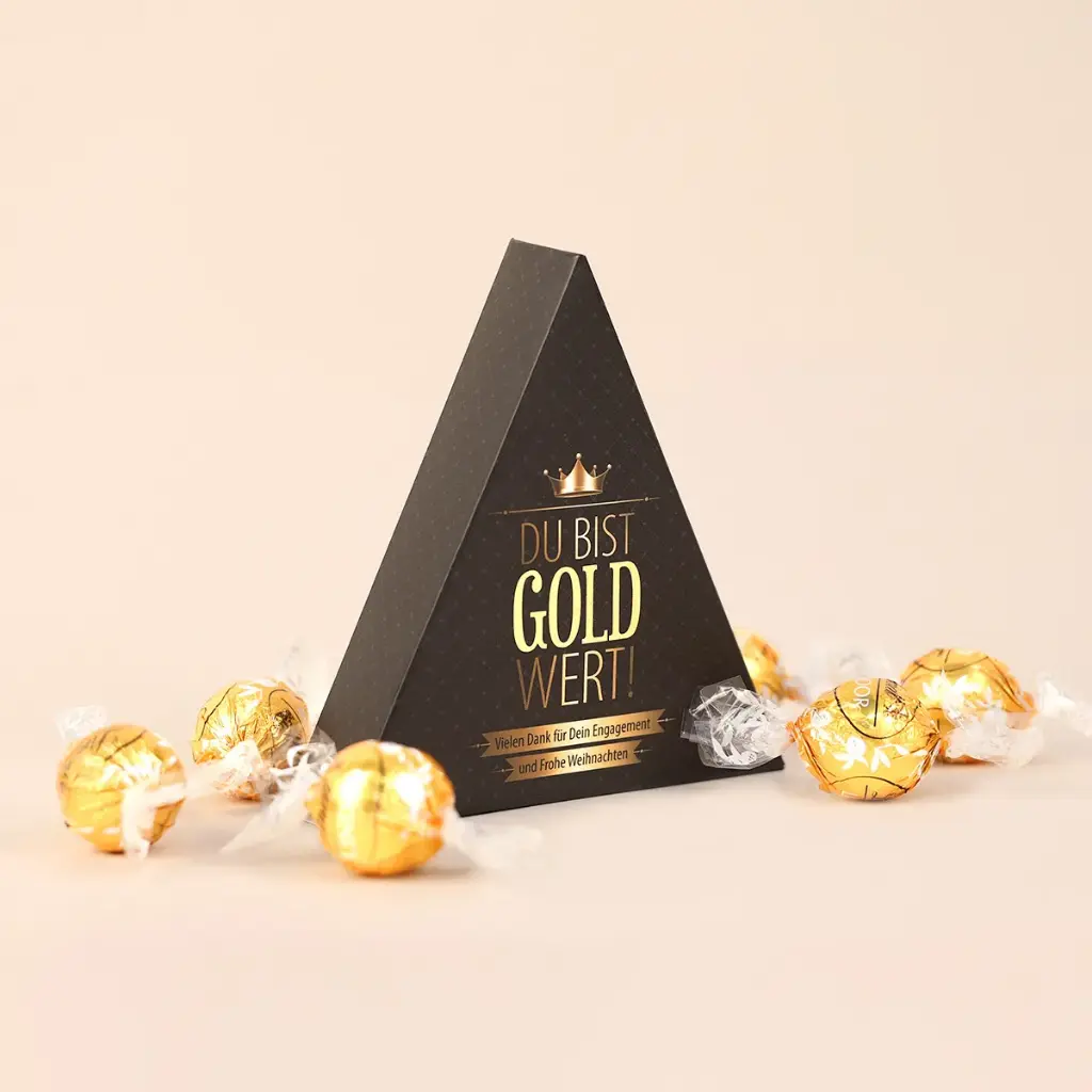 Du bist Gold wert – Lindt Pyramide - Xmas