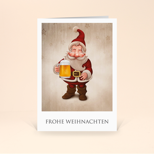 [WP2507] Karte: Santa Active - Bier (Wir gestalten gratis für Dich)