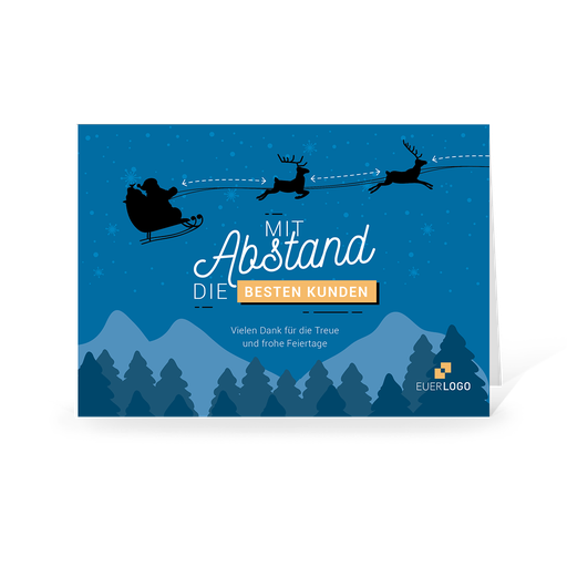 Karte: Mit Abstand – Beste Kunden „Rentiere“