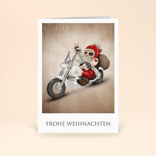 [WP2511] Karte: Santa Active - Biker (Wir gestalten gratis für Dich)