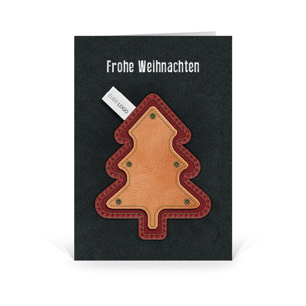 Karte: Christmas Patches - Leder