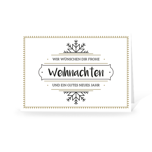 [WP10918] Karte: Simple Schneeflocke 01 (Wir gestalten gratis für Dich)
