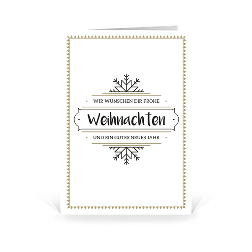 [WP10919] Karte: Simple Schneeflocke 02 (Wir gestalten gratis für Dich)