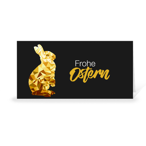 [WP6037] Karte: Prisma Hase (Blanko Karte ohne Eindruck)