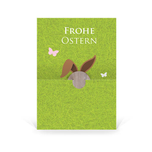 Karte: Lesezeichen Osterhase