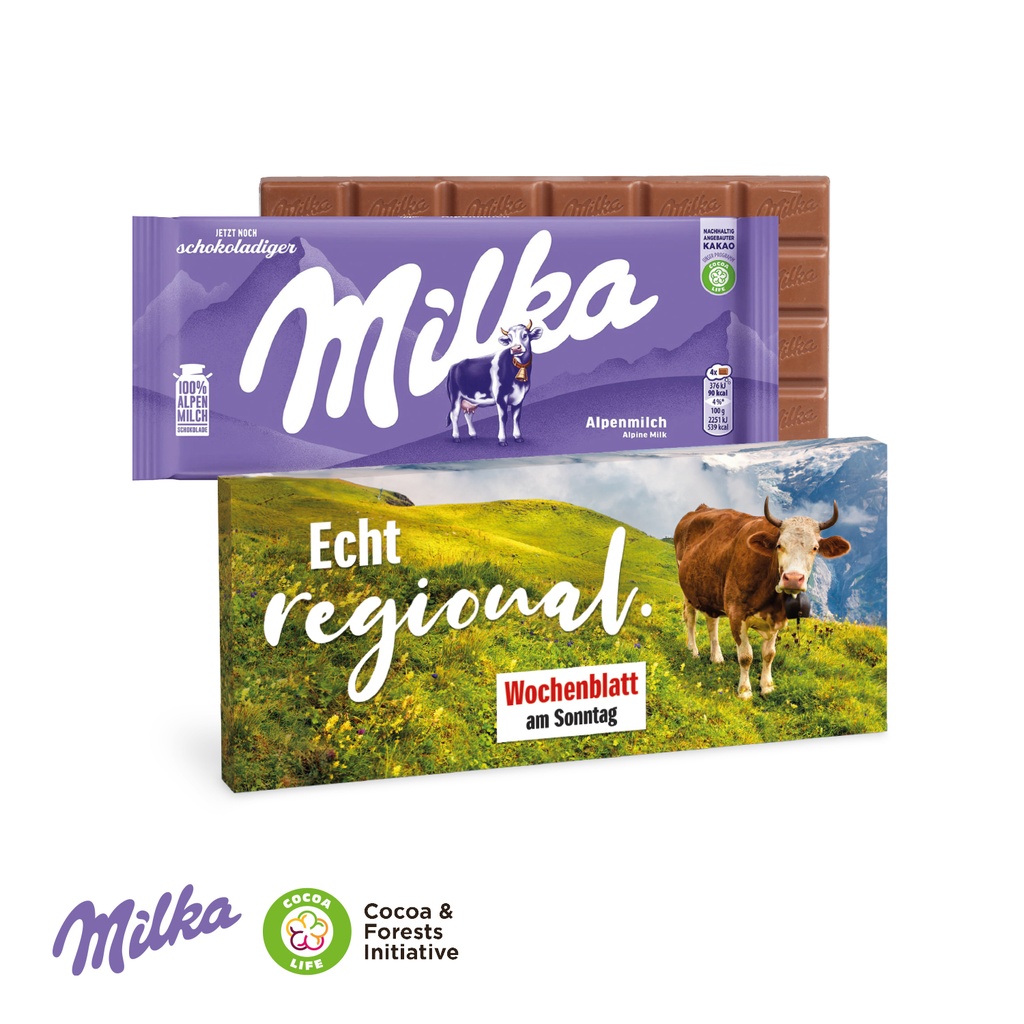 Schokolade von Milka, 100g