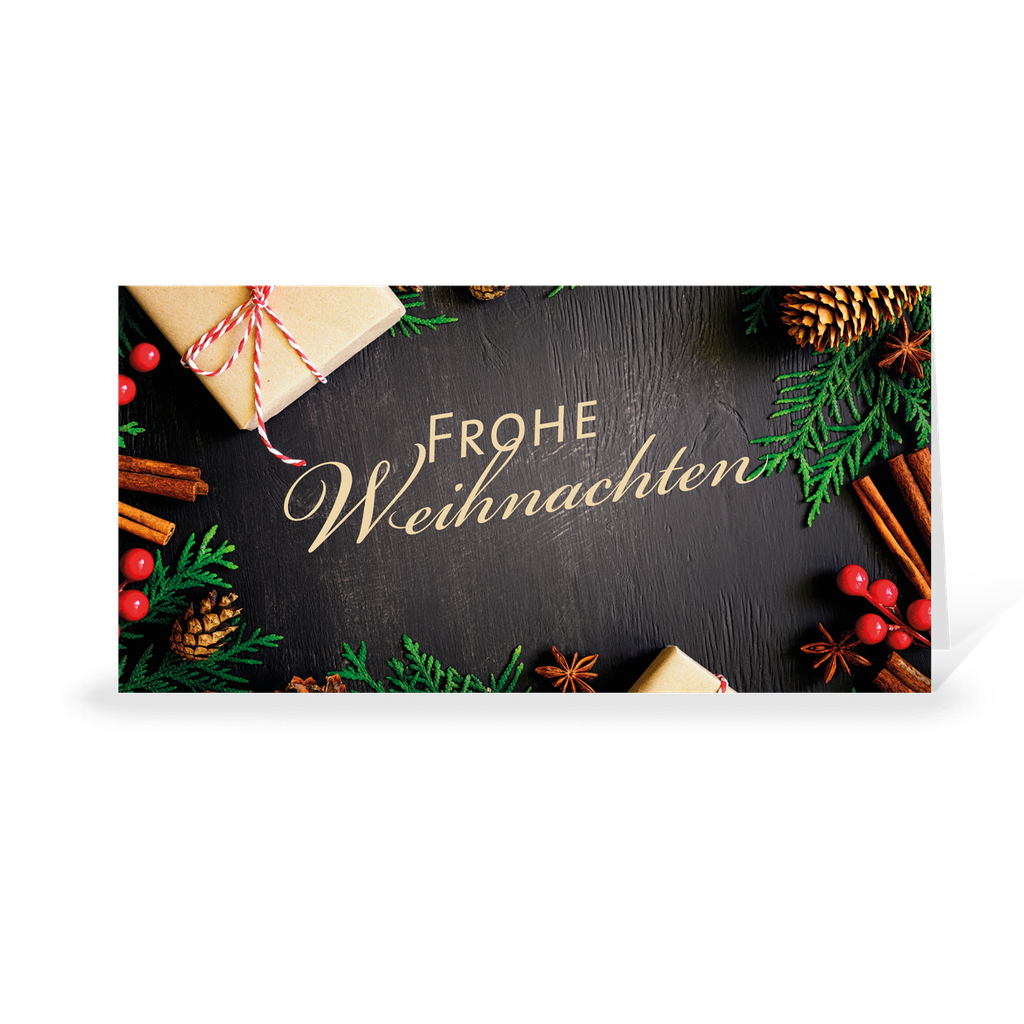 Karte: Festlicher Rahmen