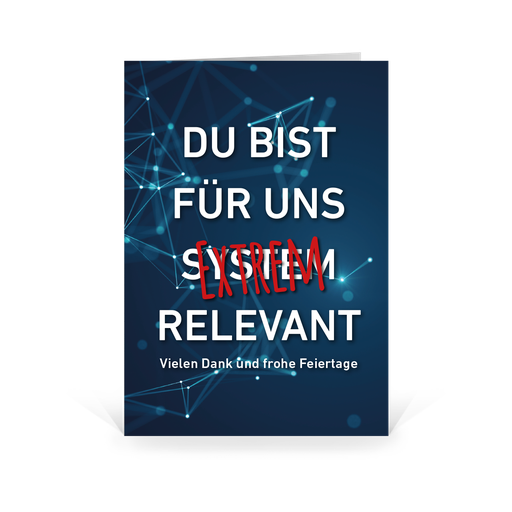 [WP12474] Karte: Extremrelevant – DU-Version (Wir gestalten gratis für Dich)