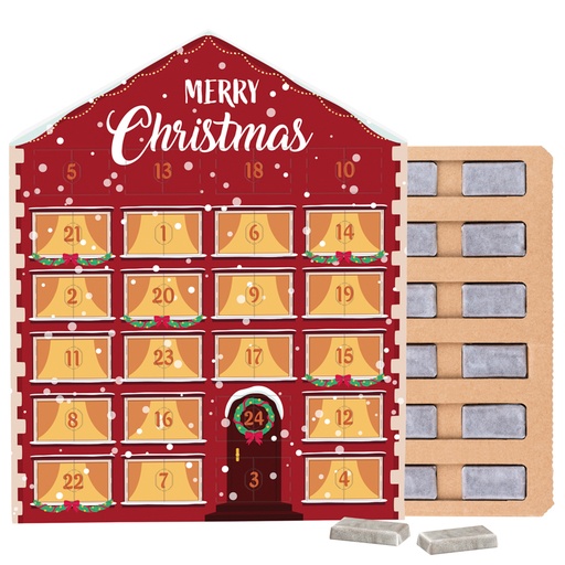 [1277-ECO-A] Täfelchen Adventskalender Haus ECO - Napolitain