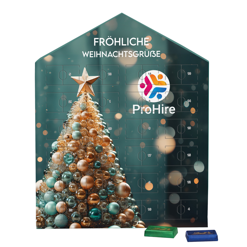 Täfelchen Adventskalender Haus - Lindt