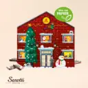Adventskalenderhaus Organic mit Sarotti Täfelchen