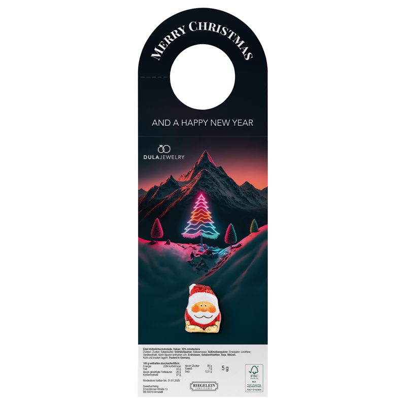 Werbeanhänger Weihnachtsmann