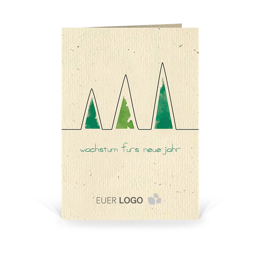 [WP682] Karte: Kunstvoll - Tannen (Wir gestalten gratis für Dich)