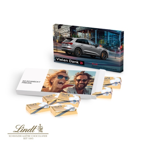 [91000] Präsentbox mit Schokotäfelchen, lose eingelegt