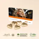 Schokoherzen in Präsentbox, lose eingelegt