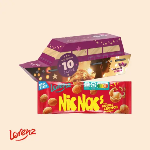 [1297-BOOT-LO1] 3D-Präsent Schiff, Lorenz Nic Nac's Erdnüsse