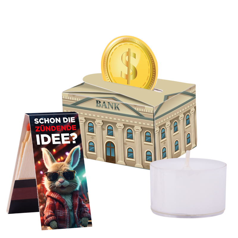 Geschenkbox Mini Hasenohren, Teelicht