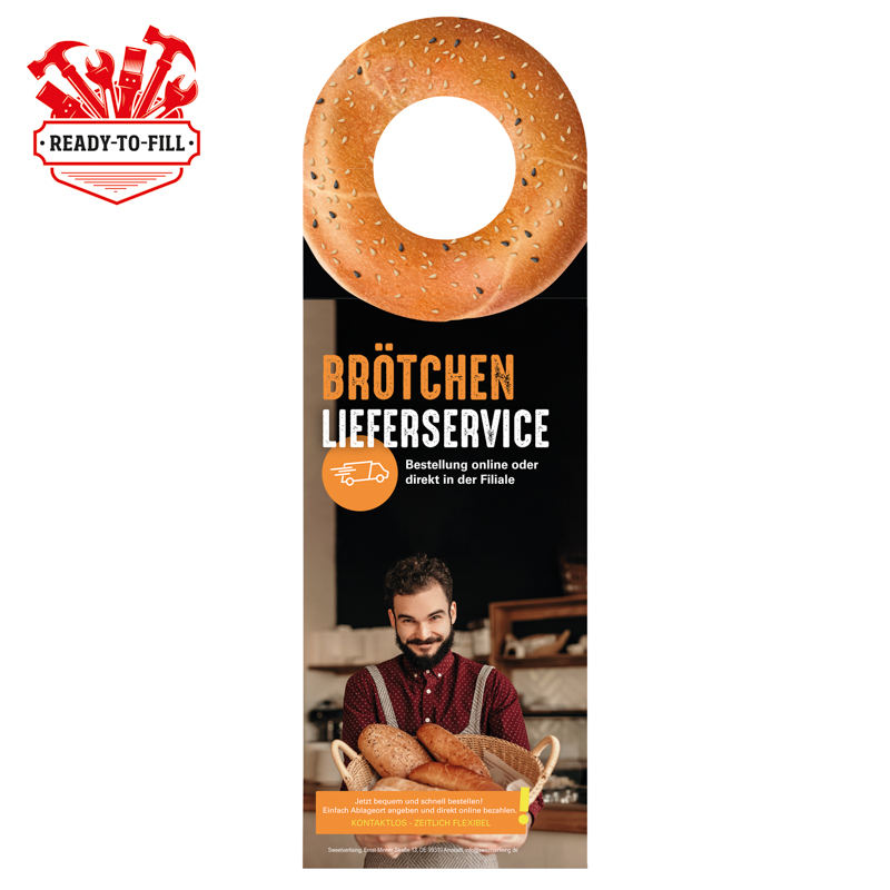 Werbeanhänger, zum Selbstbefüllen