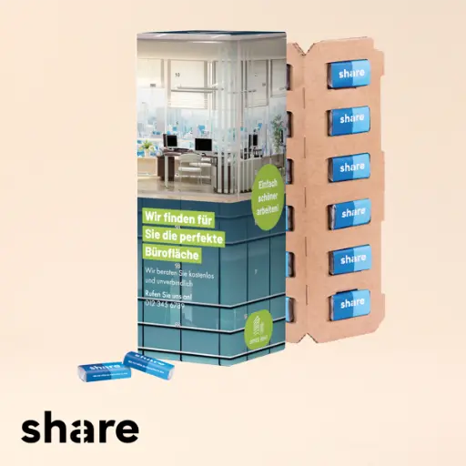 [1257-S] Adventskalender Eco High Tower - share Schokotäfelchen