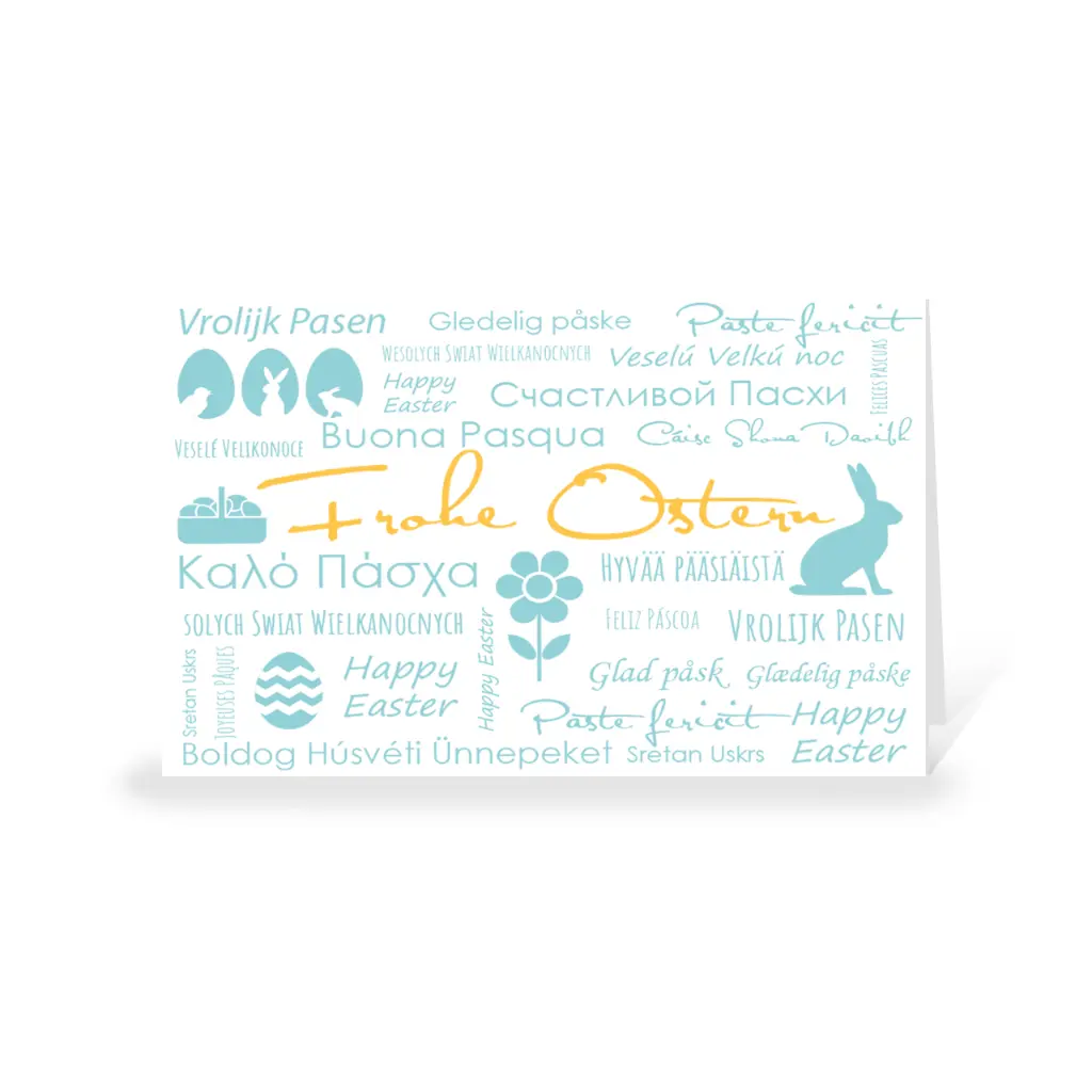 Grußkarte "Internationale Ostern"