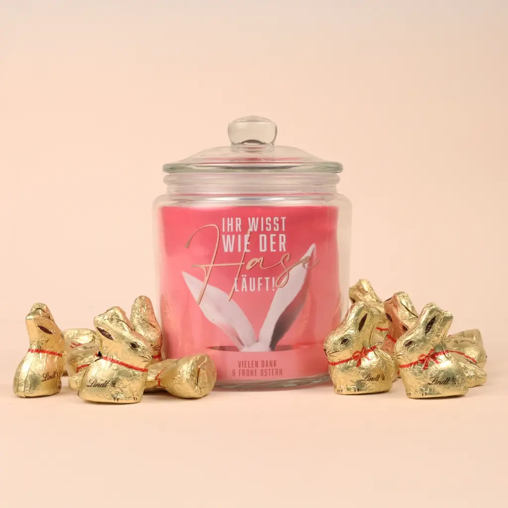 Teamgeschenk S "Ihr wisst wie der Hase läuft!"