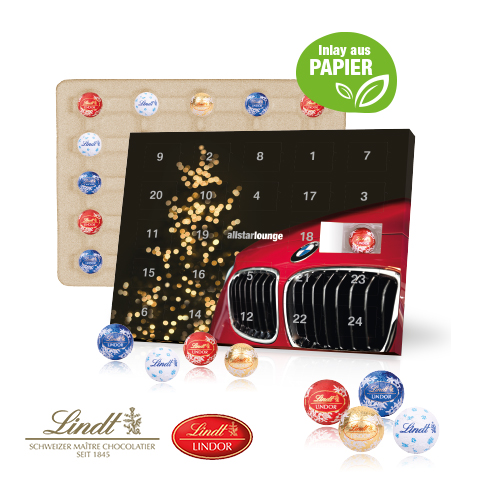 Tisch-Adventskalender Lindt Kugeln "Gourmet Edition" - Organic