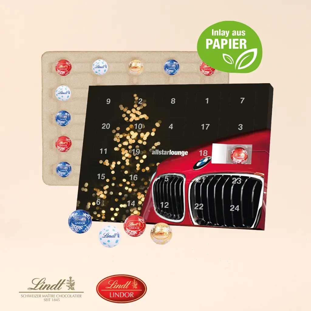 Tisch-Adventskalender Lindt Kugeln "Gourmet Edition" - Organic