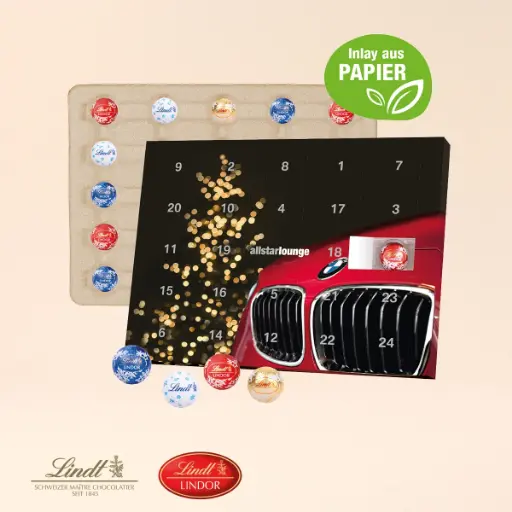 [55322] Tisch-Adventskalender Lindt Kugeln "Gourmet Edition" - Organic